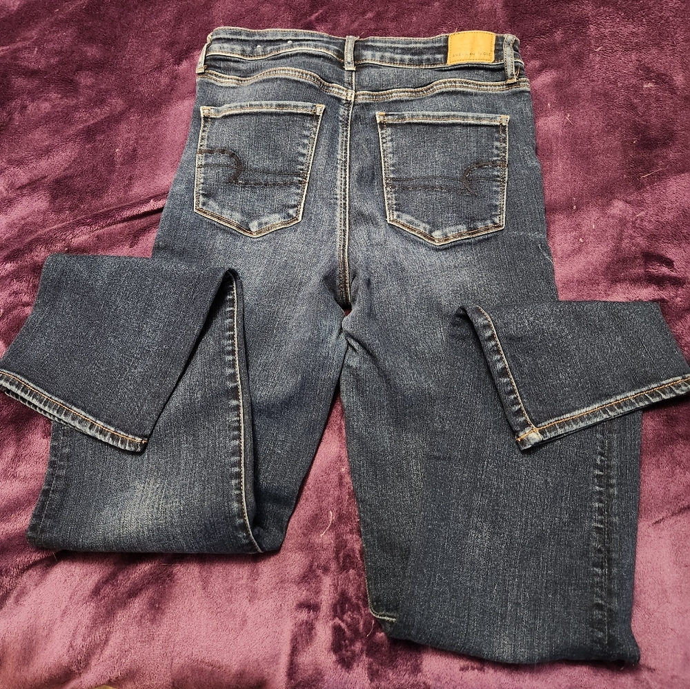 American Eagle Slim Straight jeans, 10 long, blue